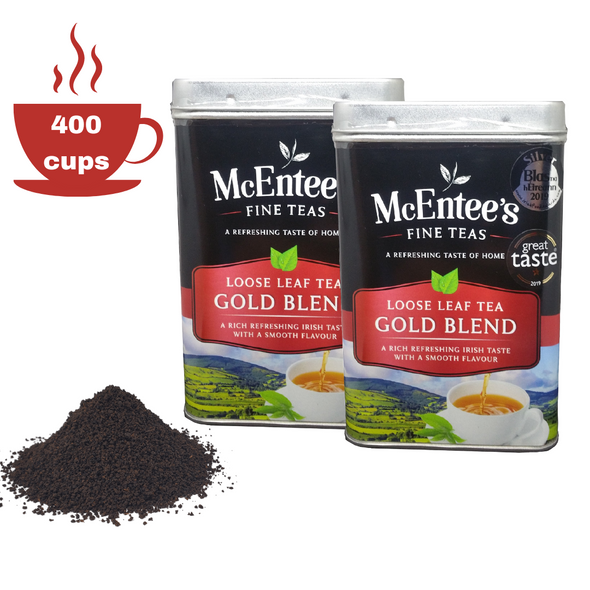 Tè irlandese miscela d'oro latta da 500 g (200+ tazze) - McEntee's Tea