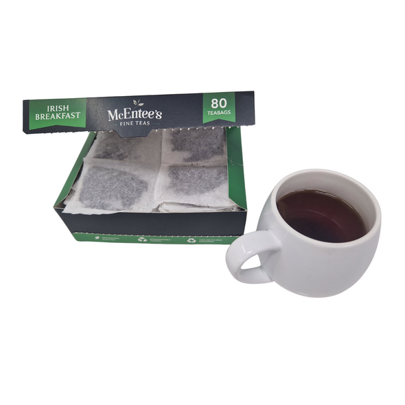 McEntee’s Irish Breakfast Biodegradable Teabags – Foil Wrapped for Freshness (80 Teabags)
