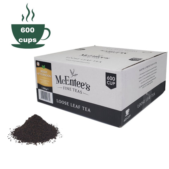 Café Loose Tea Starter Pack 12 Teapots with Strainers (51cl\17.2oz) & 1.35kg Irish Afternoon Blend Tea Catering Box