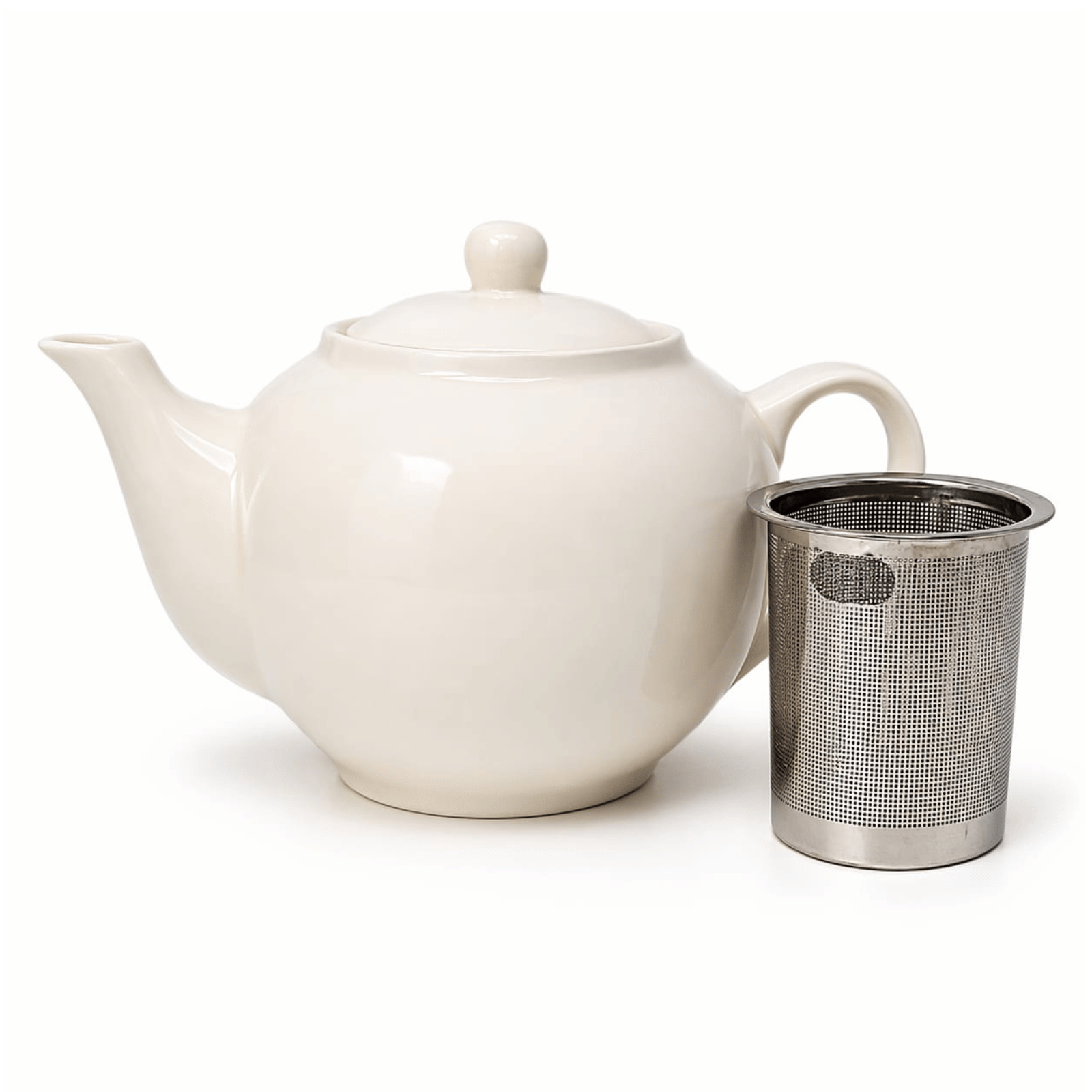 Cara Ceramic Cream McEntee's Tea Filter Teapot